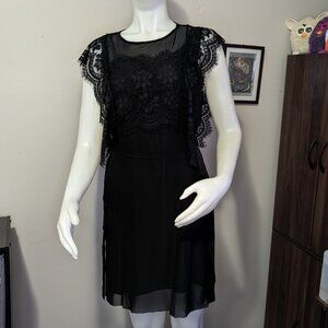 NWT Sugar Lips Lacey Black Dress M